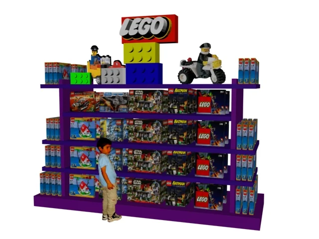 Exhibidor LEGO · Modelado 3D