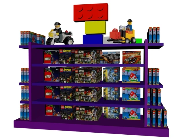 Exhibidor LEGO · Modelado 3D